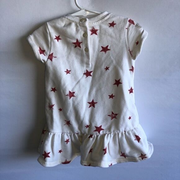 Kid's Ralph Lauren Red & Cream Star Print Dress - Picture 7 of 7